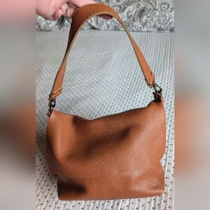 Pebble Leather Artisan Crafted Bag, Extra Long Crossbody/Shoulder Straps, Unisex